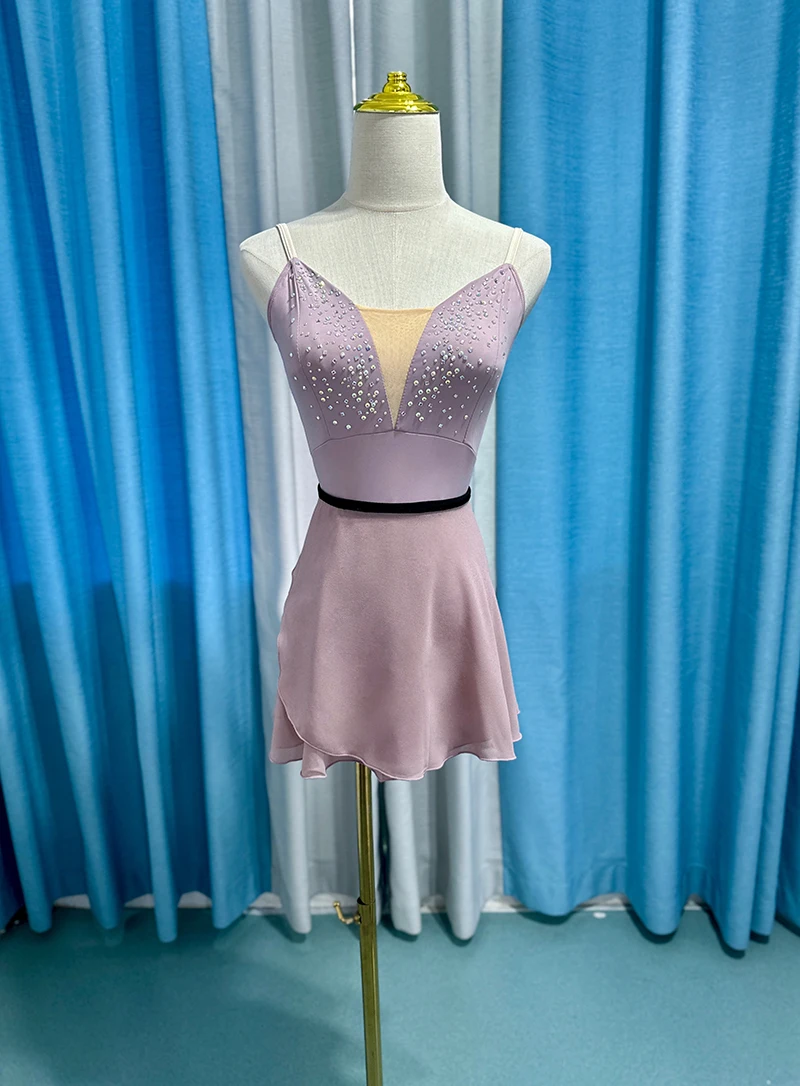 Damen Chiffon Ballettrock Kleiner Schürzen-Tutu Einfarbiger Übungs-Trikotrock Hochwertige Elegante Tanzkleidung für Erwachsene – Detail 20