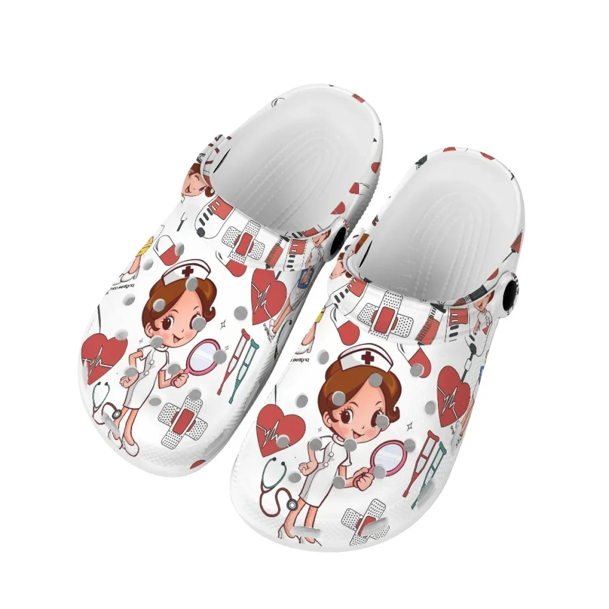 Kawaii Nurse Printing Hospital Medical Slippers Female Doctor Non-slip Light Medical Shoes Breathable Beach Sandals Couples