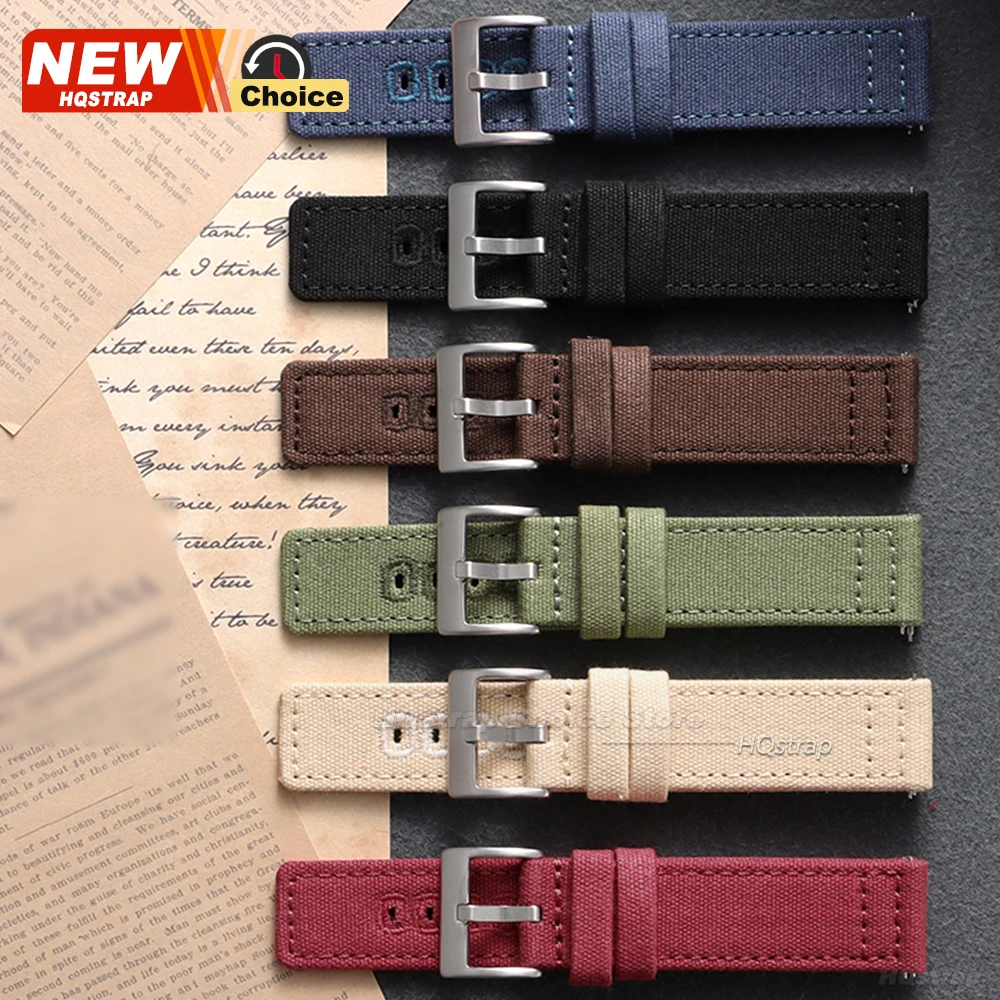 Universal Nylon Canvas Quick Release Watch Strap - Versatile and Stylish Wristband