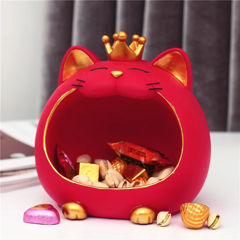 

New Creative Ugly And Cute Year Of The Tiger Lucky And Cute Tiger Storage Resin Decorative Items, Key And Snack Storage Box For