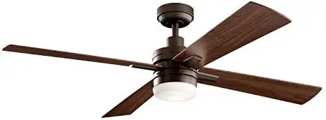 

Lija 52 inch LED Ceiling Fan in Satin Black with Etched Cased Opal Glass