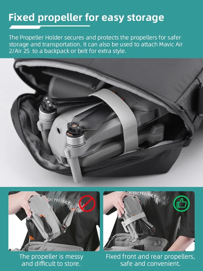 Support Hélices Drone Mavic Air 2/2S - Protection Transport