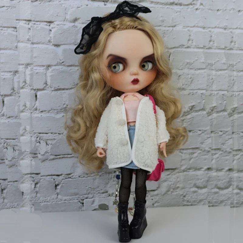 Blythe doll clothes fur Coat Jeans Short For Ob24 Ob22 Azone