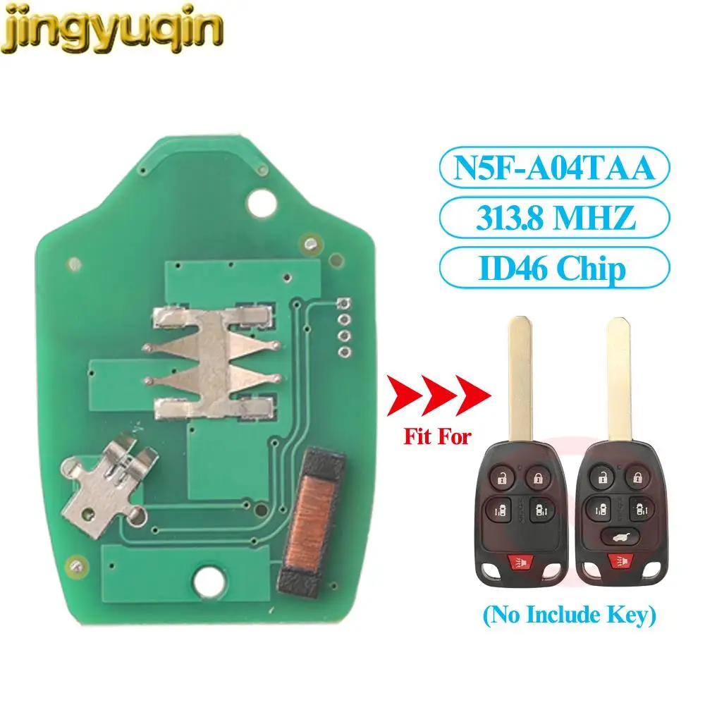 

Пульт дистанционного управления Jingyuqin для автомобиля, печатная плата ID46 313,8 МГц для Honda Odyssey Elysion, 5/6 кнопки, автоматическая Замена