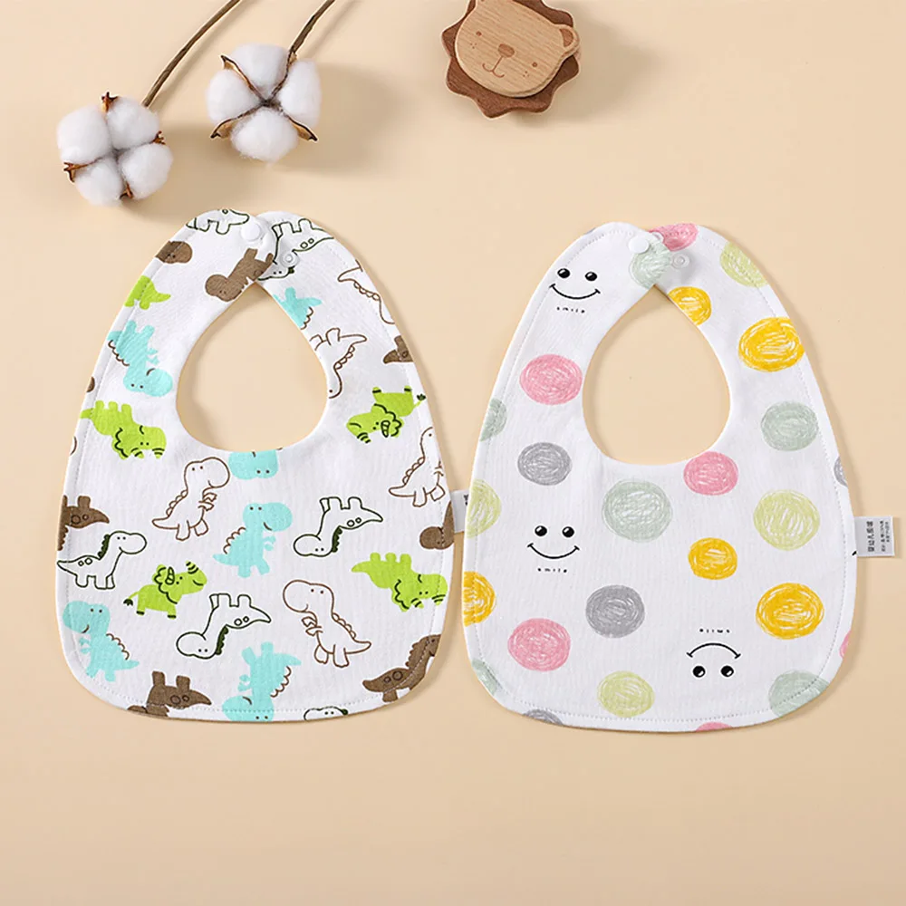 Waterproof Bibs For Baby 2 Pieces Baby Drool Bibs Saliva Towel Baby Apron For Feeding Eating Newborn Accessories For Boy Girl 4