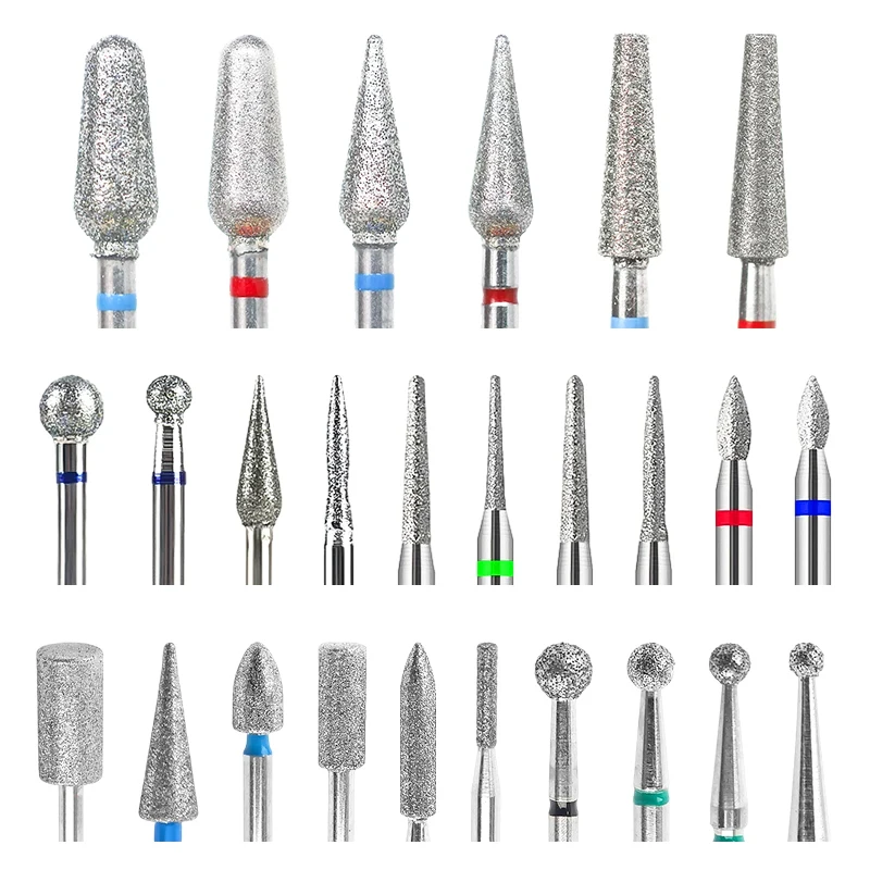 

Diamond Ceramic Nail Drill Bits Milling Cutter for Manicure Left Right Rotary Cuticle Files Buffer DIY Nails Accessories Tools