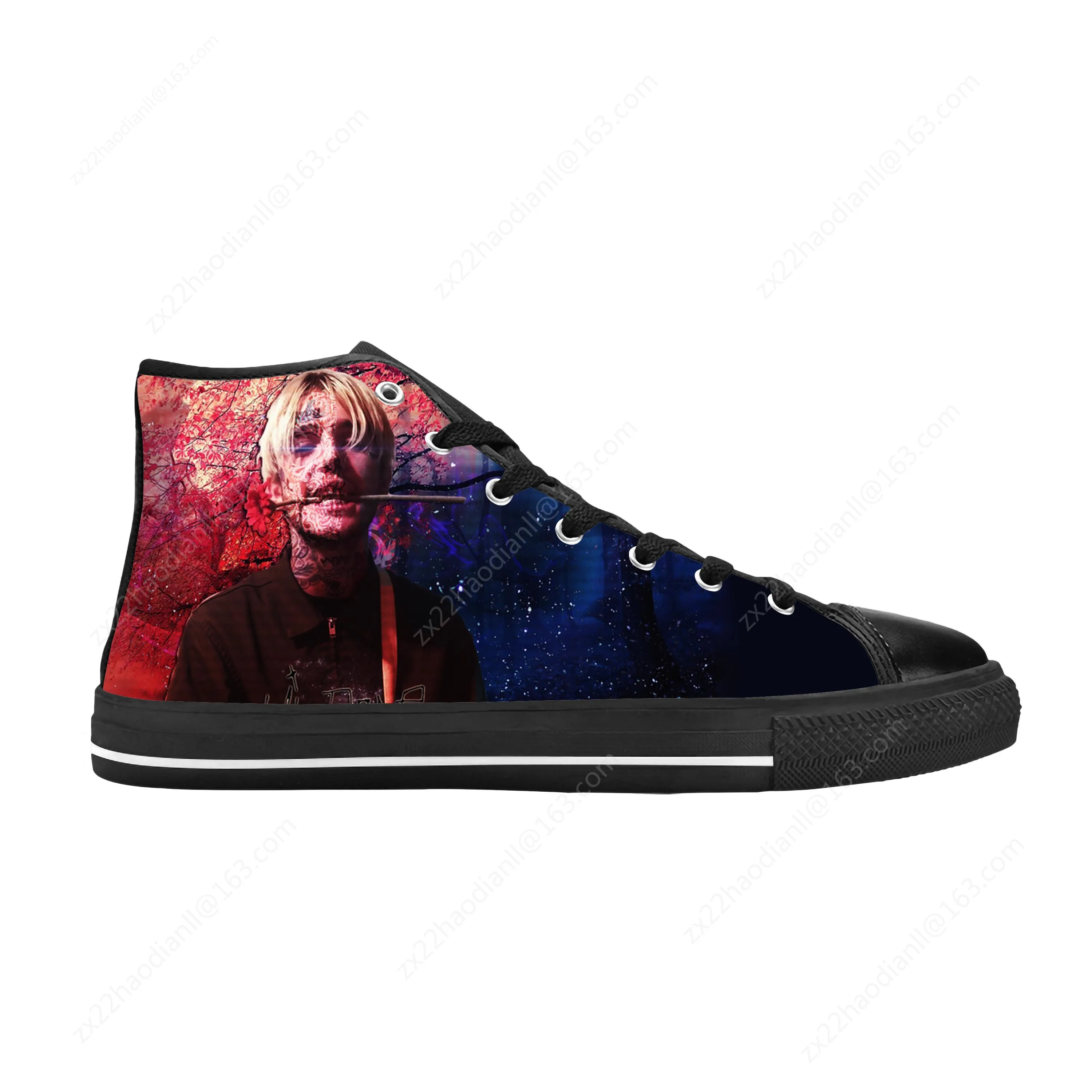 Hot Lil Peep Hip Hop Rap Rapper Music Singer Rock Casual Cloth Shoes High Top Comfortable Breathable 3D Print Men Women Sneakers 3