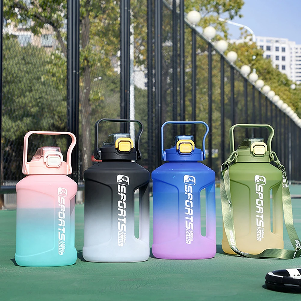 1.5L 2.5L Half Gallon Water Bottle with Times with Straw Water Jug  Motivational Large Water Bottle Big Sports Water Bottle with Time Marker  for Gym - China Jug and Bottle price