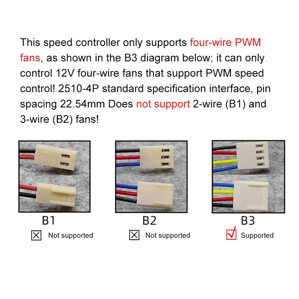 4-Kanal-PWM-Lüftergeschwindigkeitsregler für Servergehäuse mit manueller Knopfeinstellung, DC 12 V, 3 A, 4-Draht-Lüftergeschwindigkeitsregler-Schalter – Detail 13