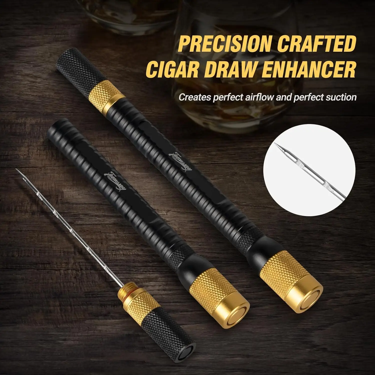 4-in-1 Cigar Draw Enhancer Tool Kit With Cigar Punch Tool Twin Nubber Stainless Steel Double End Punch cigar tools