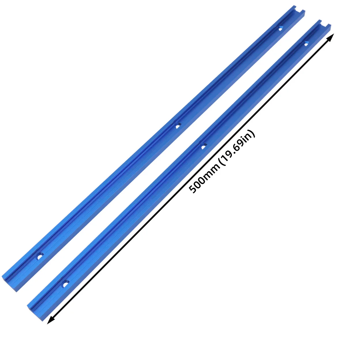 woodworking tool 2Pc 500MM Double-Cut Profile T Track with Predrilled Mounting Holes for Table Saw Router Table