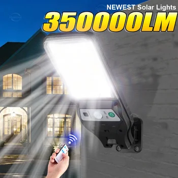 2025 350000LM Luci solari per esterni Sensore di movimento Solare Impermeabile Illuminazione da parete di sicurezza Illuminazione da parete per giardino Cortile 1