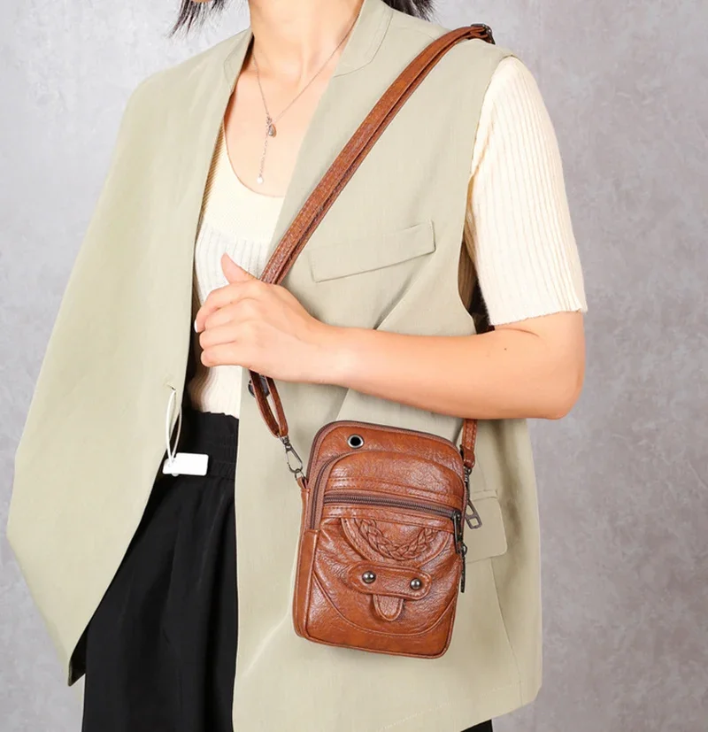 

2023 винтажные женские сумки, модная сумка через плечо, кошелек для сотового телефона, маленькая сумка через плечо