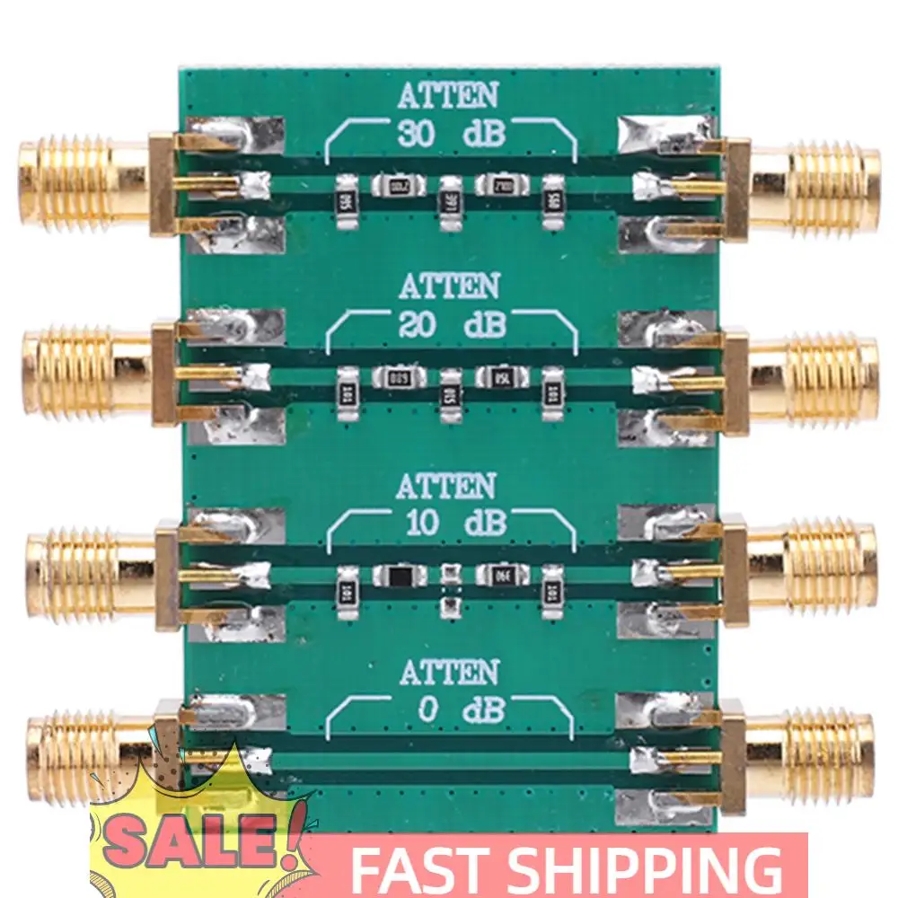 DC-4.0GHz RF Fixed Attenuator SMA Double Female Head Fixed Attenuator Module 0dB 10dB 20dB 30dB RF Power Signal Attenuator