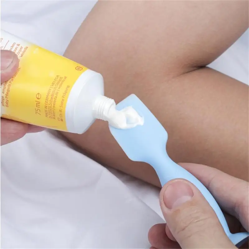 Baby Diaper Cream Brush Suction Cup Silicone Diaper Cream Spatula for Baby Butt Portable Ointment Applicator Brush baby diaper cream brush