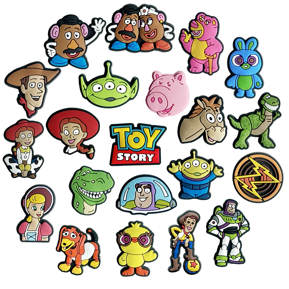 

MINISO Disney Toy Story PVC Shoes Charms Cartoon DIY Garden Sandals Accessories for Clogs Decorate Boy Girl Kids Party Gifts