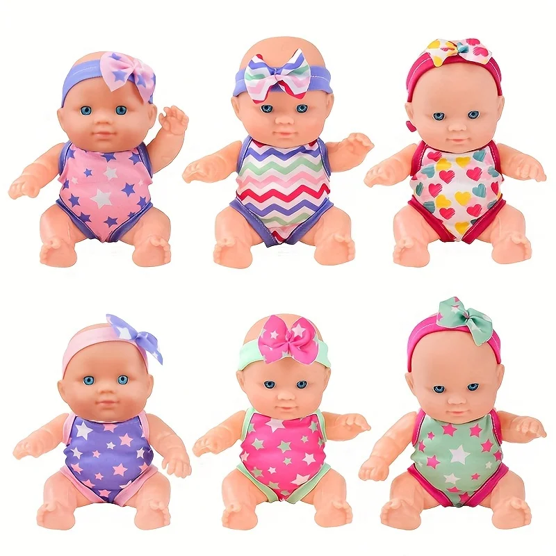 Simulation Reborn Dolls Baby Dress Up Soft Rubber Silicone Doll For Girls Toddler Kids Birthday Gift 3