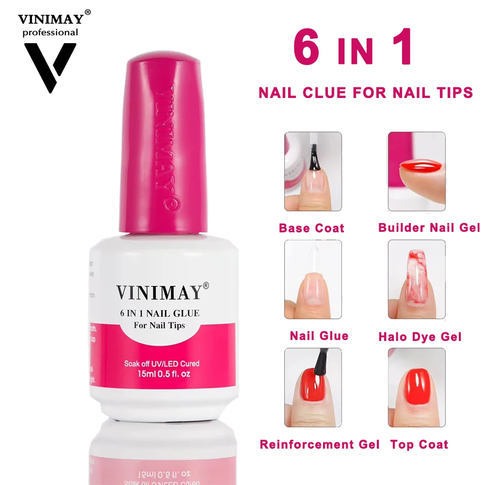 VINIMAY 6 IN 1 Base Top Coat Gel Nail Polish Sonax Nails Reinforce