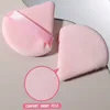 12 pcs Triangle Makeup Powder Puffs With Hair Clips, Velour Cosmetic Powder Sponges, Makeup Application And Hairstyling Tools 3