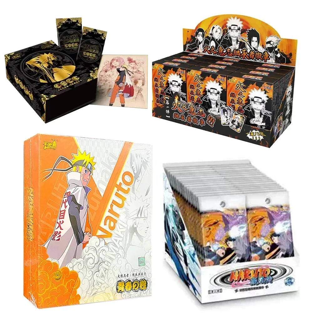Kayou Naruto Card Heaven And Earth Scroll Box Youth Gift Box Diader Badge Uzumaki Naruto Shippuden Collection Card