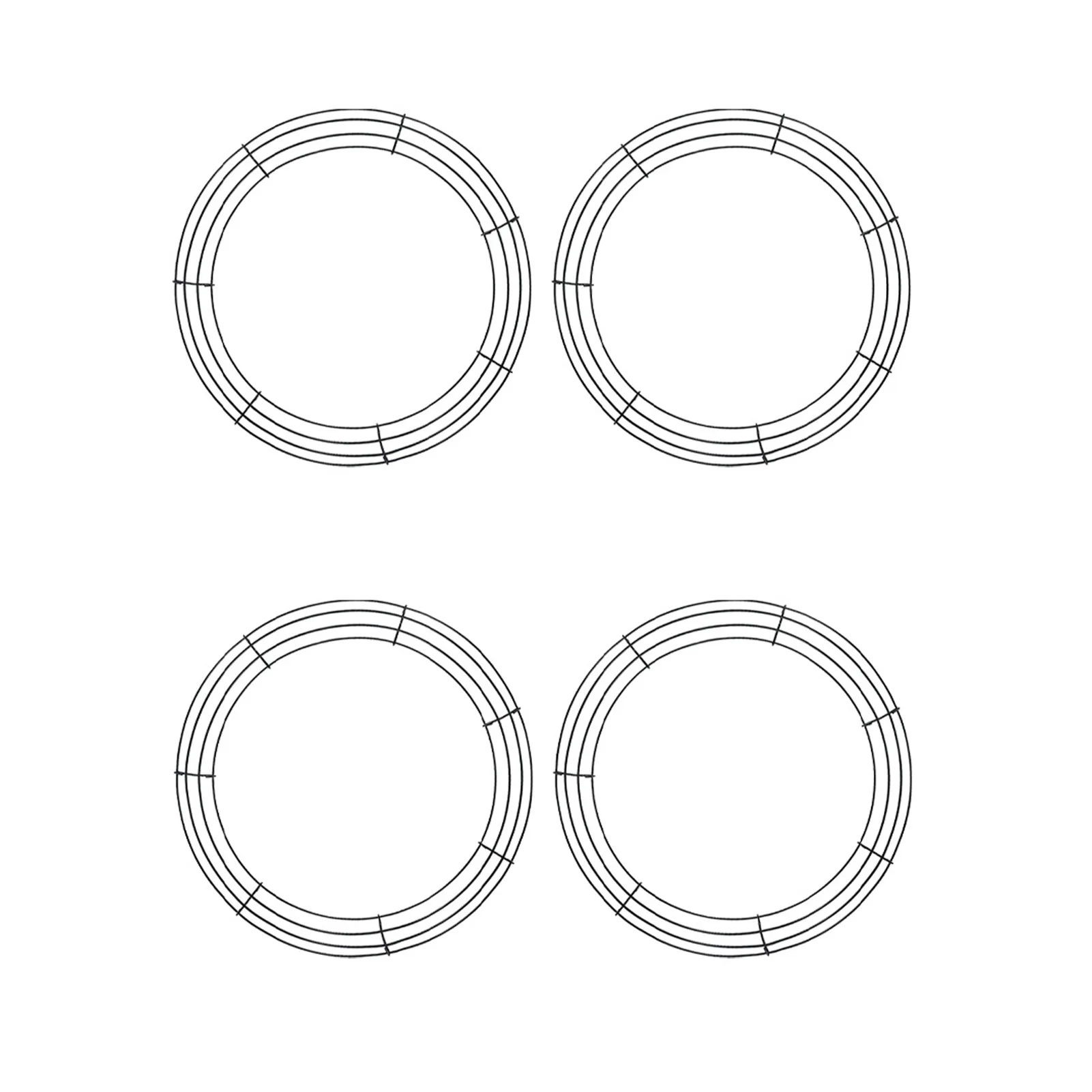 

4pcs 16inch Universal Durable Metal Ring Outdoor Multifunctional DIY Craft Wire Wreath Frame Door Garden Art Home Festival Decor