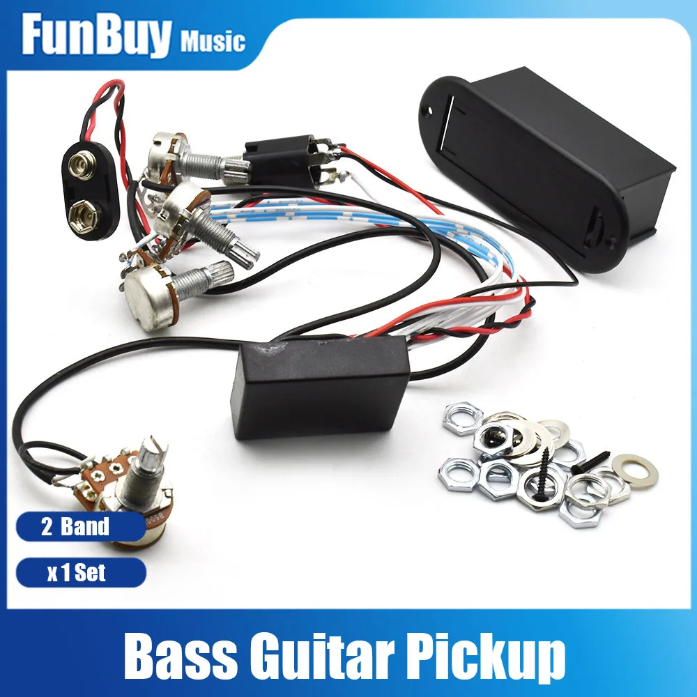 2 Band Active Bass Guitar EQ Equalizer Preamp Circuit Pickup