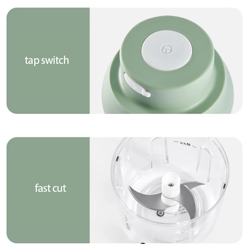 1 Piece Electric Meat Grinder Cooking Machine Household Multifunctional Stirring Chili Stuffing Meat Grinder Masher Food Green