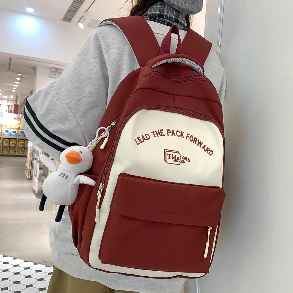 

Модный большой школьный ранец для девочек, дорожный рюкзак с несколькими карманами для женщин и ноутбуков, сумка для подростков, мужской рюкзак для колледжа