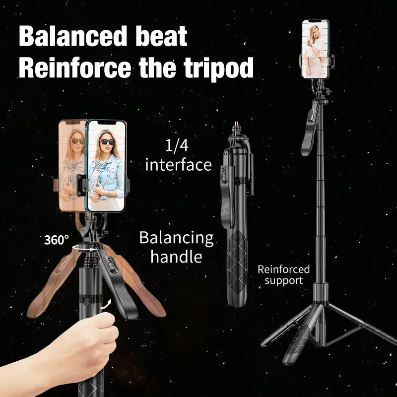 

Ultimate Mobile Phone Bluetooth Selfie Stick with Telescopic Rod and Tripod - Capture Perfect Shots Anywhere, Anytime"Introduci