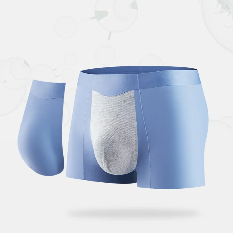 Seamless 3D Stamped Protruding Flat Corner Pants with Seamless Ice Silk Nylon Men's Underwear, Graphene Four Corner Shorts marine 316 stainless steel 3 stamped covered door hinge with cover boat door hatch compartment hinge hardware