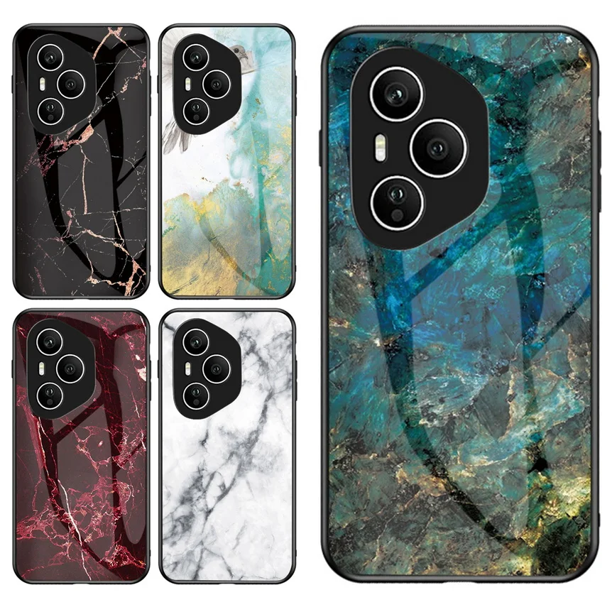 Glossy Marble Tempered Glass Phone Case