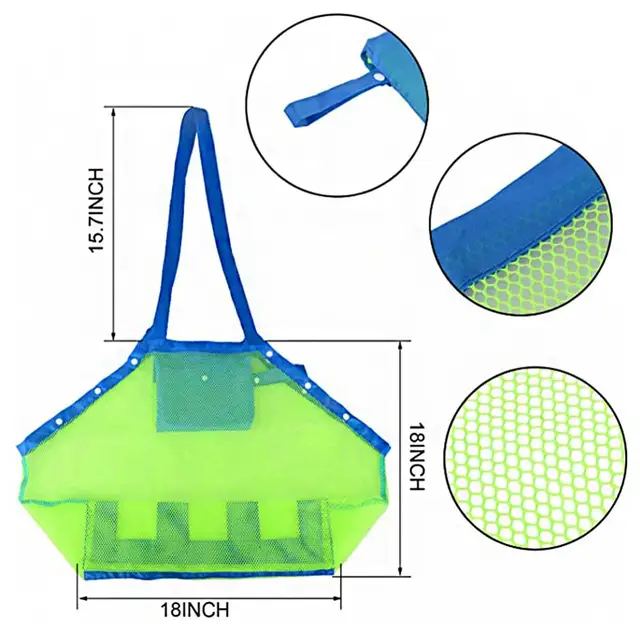 1 Db Gyerekek Homok Távolítható Hálózsák Tengerparti Játékok Törülköző Táska Baba Játék Tároló Sundries Táskák Női Kozmetikai Szervezet - Image 6