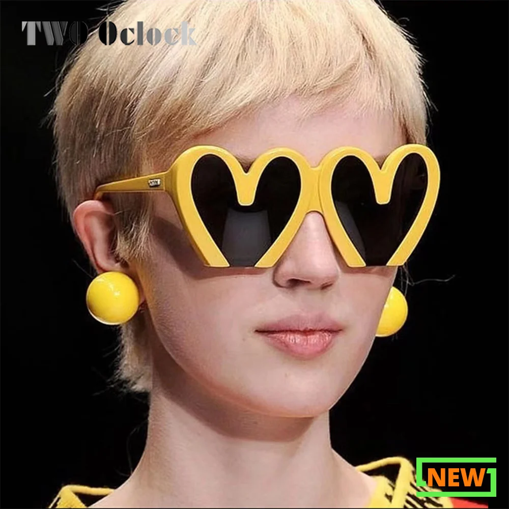 90s Vintage Glasses Fashion Women Lady Girls Oversized Heart Shaped Retro  Sunglasses Cute Love Eyew | Fruugo ES