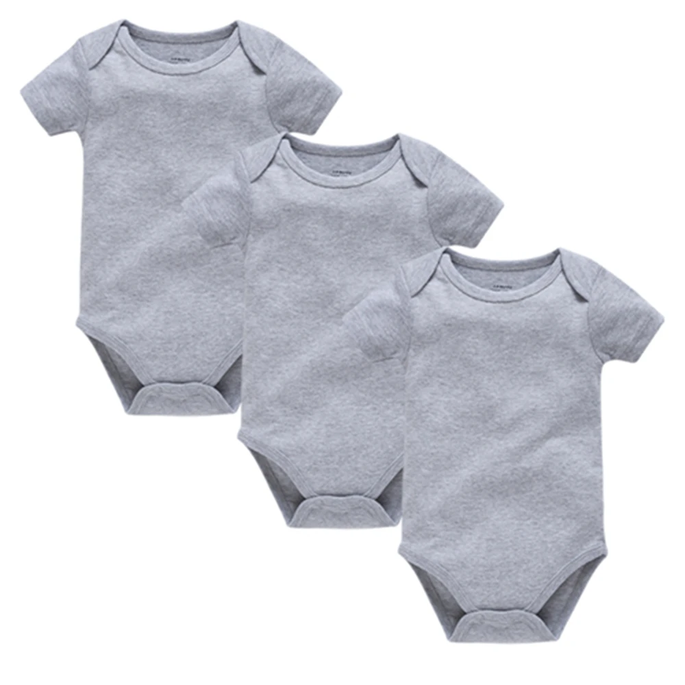 Kavkas 3PCS 5PCS Baby Boys Girls Clothes Solid White Short Sleeve Cotton Baby Bodysuits body bebe 0-24 months Newborn Jumpsuit baby bodysuit cotton romper