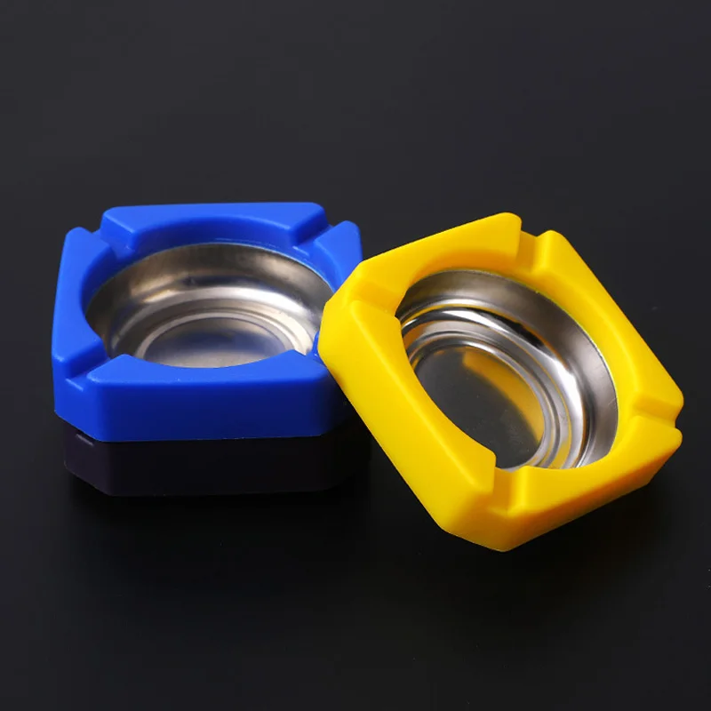 Stainless Steel Ashtray Sealed Windproof Rotary Thickened Living Room Household stainless steel ashtray