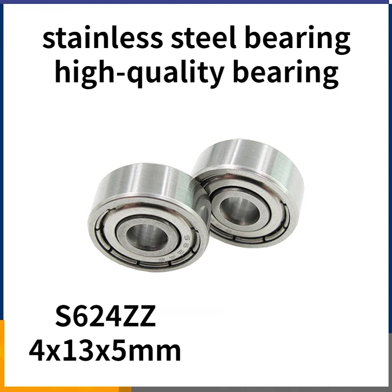 

Inner hole 4 Outer diameter 13 thickness 5mm waterproof smooth bearing stainless steel S624ZZ bearing