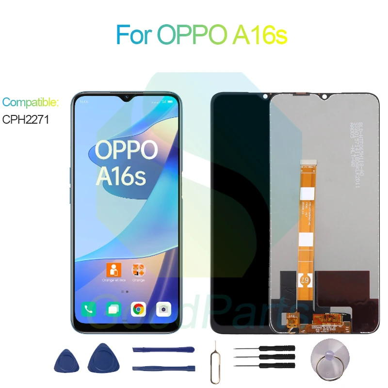 

For OPPO A16s Screen Display Replacement 1600*720 CPH2271 A16s LCD Touch Digitizer