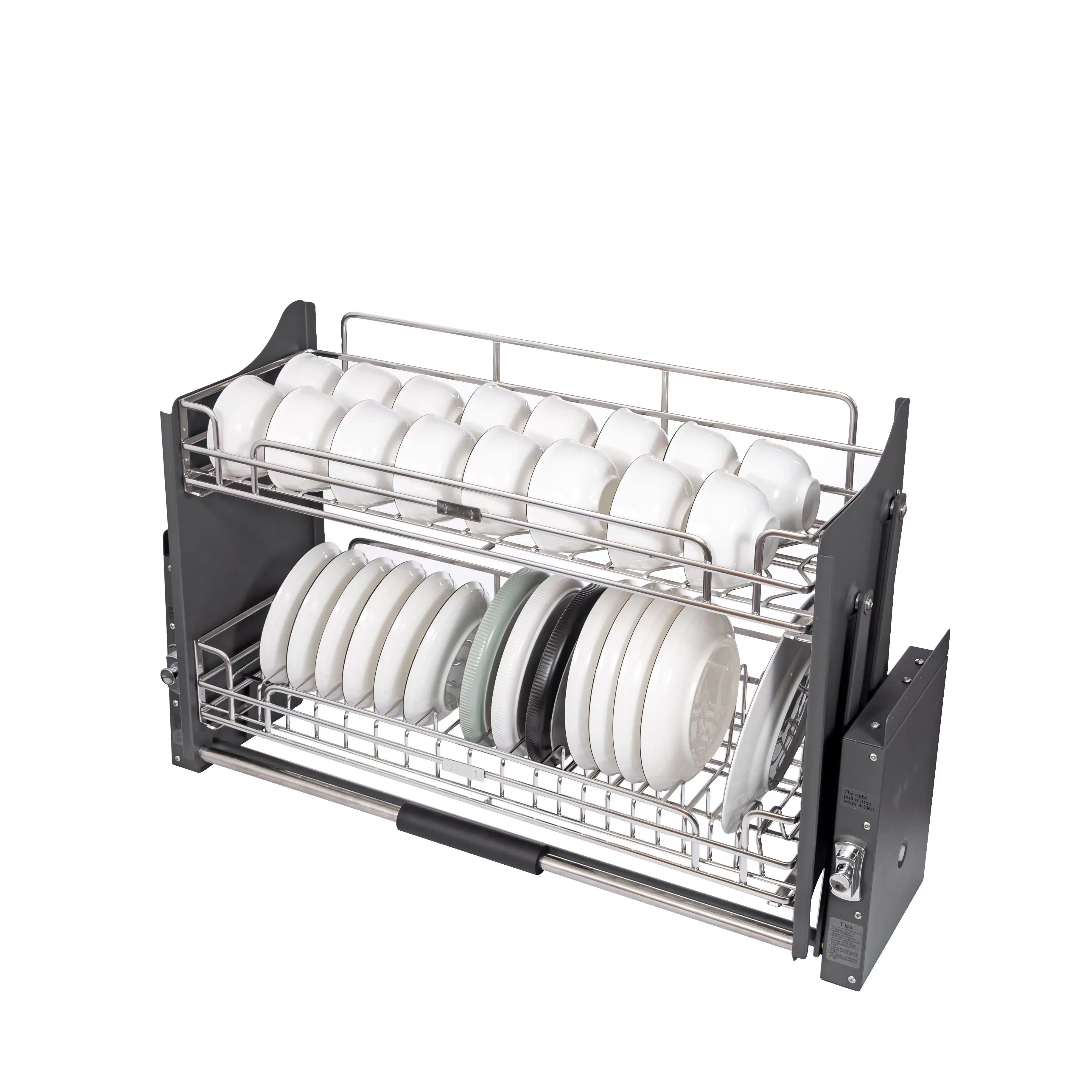 Kitchen Pull Out Spice Pack Basket Vegetable Storage Pull Out Stainless Steel Baskets Drawer