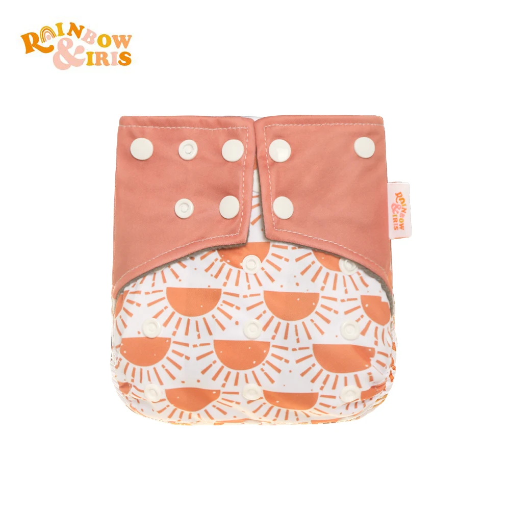 

Rainbow&Iris Built-in Button Diapers Bamboo Charcoal Lining Baby Diapers Eco-Friendly Diapers