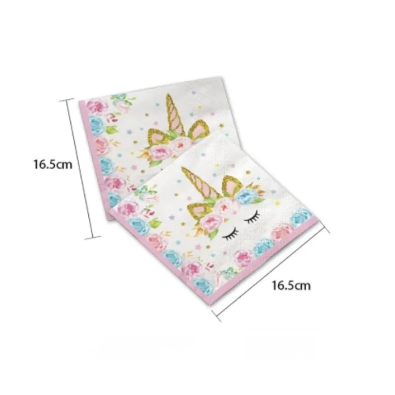 Unicorn Birthday Party Supplies - Disposable Cups Plates Napkins Decorations for Girls