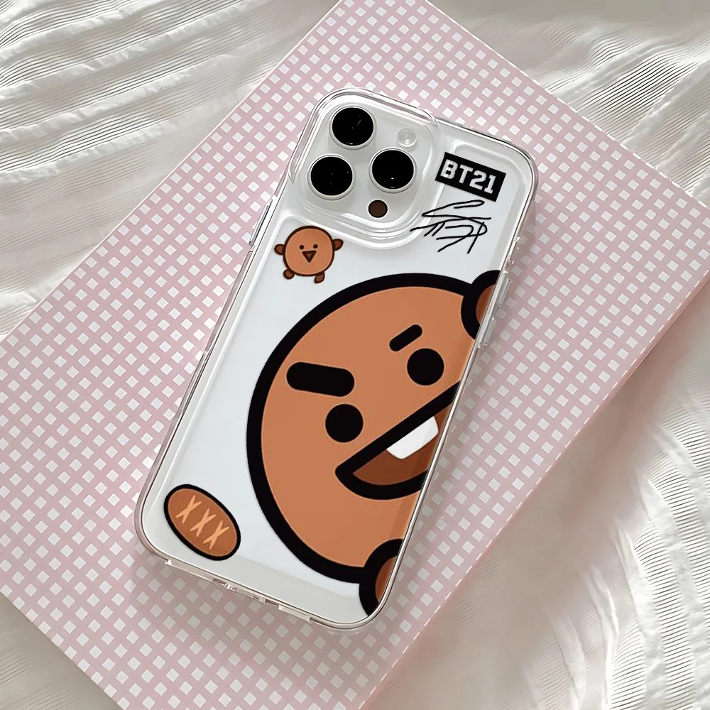 Adorable Cartoon Transparent Soft Back Phone Case