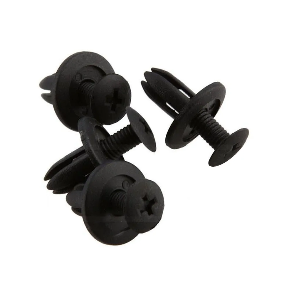 

50Pcs Car Clips 6mm Car Body Retainer Clips Motor Fastener Rivets For Door Plastic Fastener Solid Door Panel Buckle
