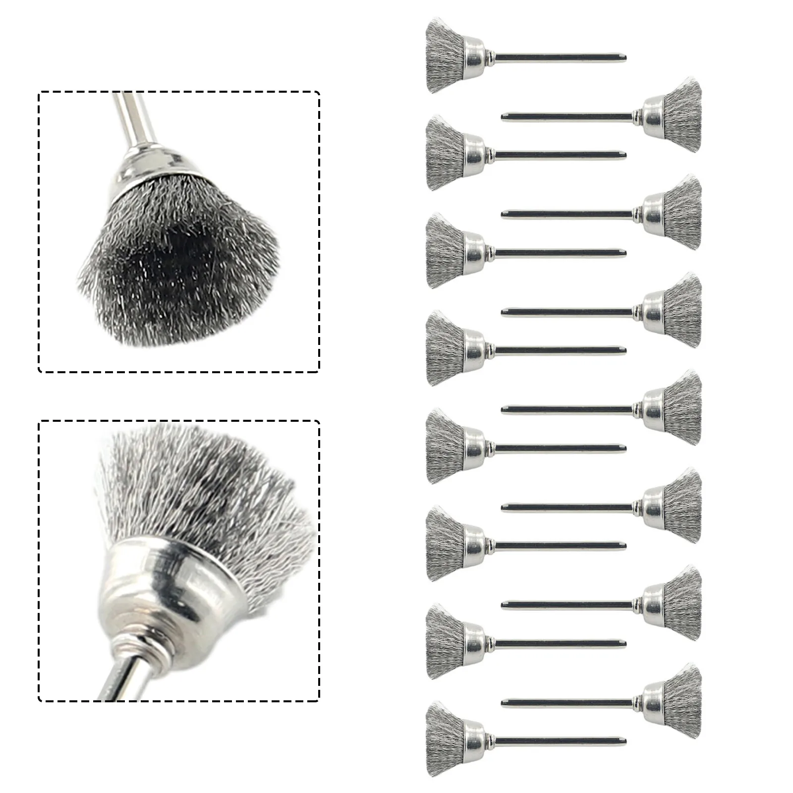 Rotary Tool Wire Brush Deburring Derusting Dusting General Surface-finishing Polishing Rotary Tool Accessories