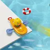 1 Pc Little Yellow Duck Kayak Toy Swimming Pool Bathroom Toy 2
