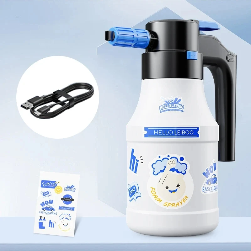 1.5L Spruzzatore Di Schiuma Elettrico Autolavaggio Generatore Di Schiuma 2600Mah Batteria Al Litio Schiuma Lancia Schiuma Macchina Accessori Per Il Gi