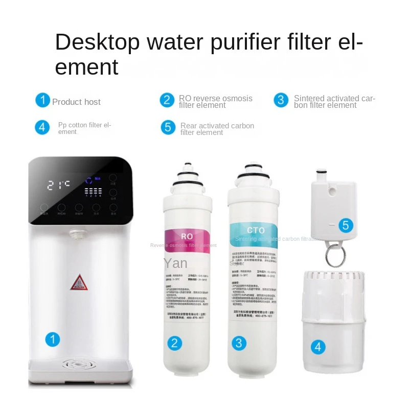 

Universal type desktop water dispenser water purifier filter element one set pp CTO sintered activated carbon ro ACF