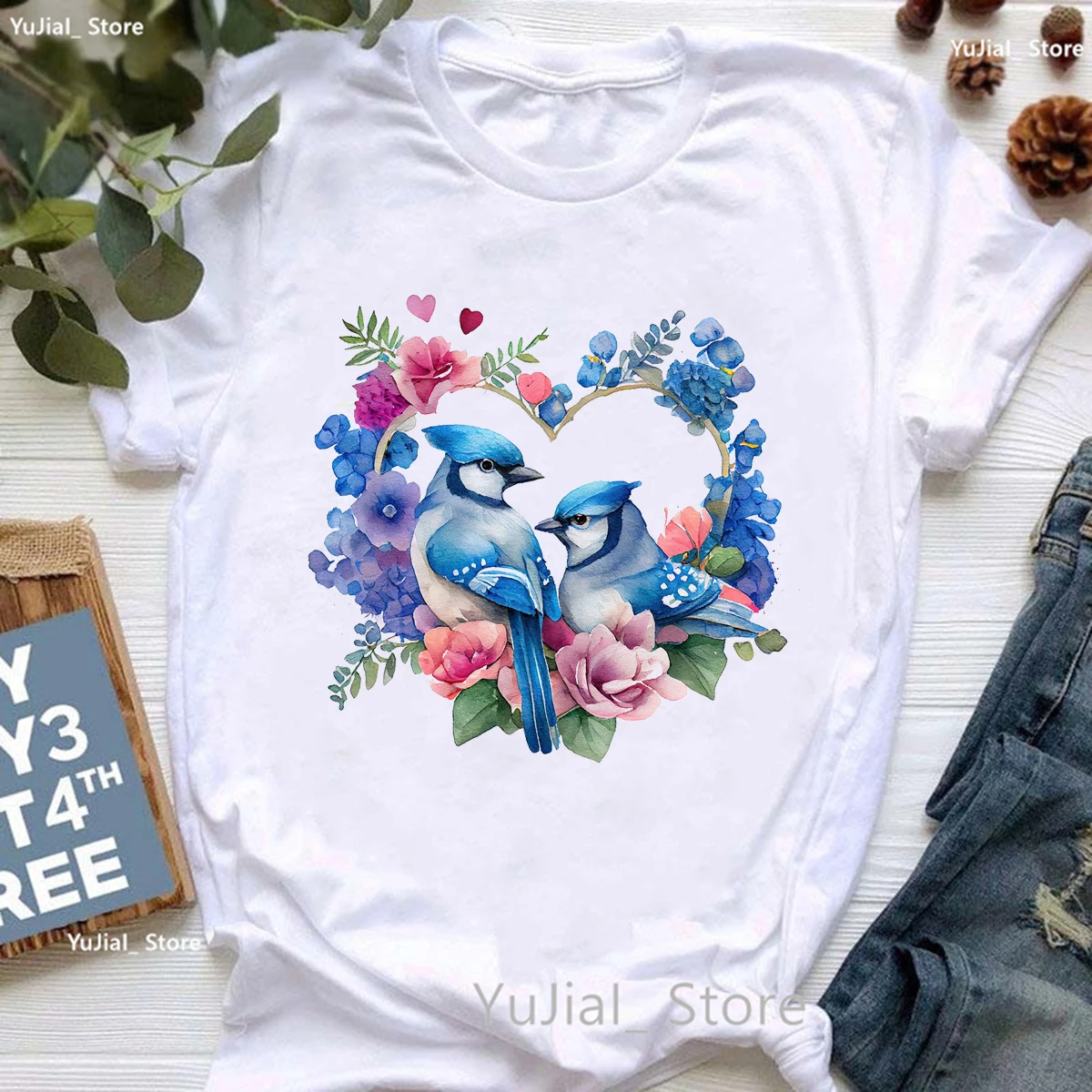 Футболка женская с акварельным принтом