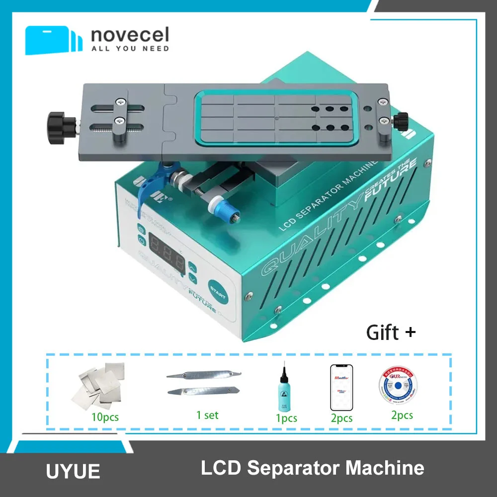 

Uyue 958S2 Phone LCD Sceen Separator 50-130 ℃ Heating Temperature Smartphone LCD Repair Machine Build-in Vacuum Pump Tool