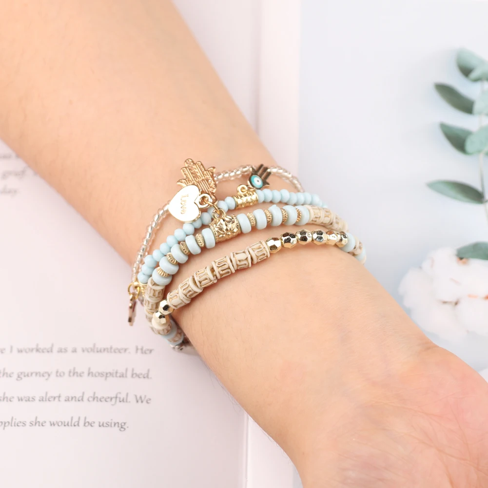 Jewelry Beaded Strap For Xiaomi Mi band 7 6 5 4 Ladies Smart Sports Bracelet Replacement Wristband For Xiaomi Mi band 4 3 strap