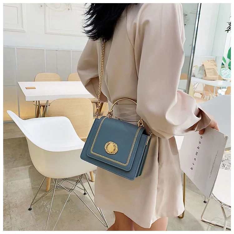 Nouveau sac à main pour femme petit sac à bandoulière carré design élégant messager pour femme texture avancée sac à bandoulière en chaîne pour femme_voghion.com